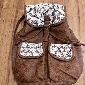 Boho Look faux leather Backpack